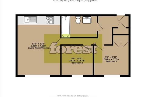 2 bedroom flat for sale, Topaz Court, Feltham, Middlesex, TW13