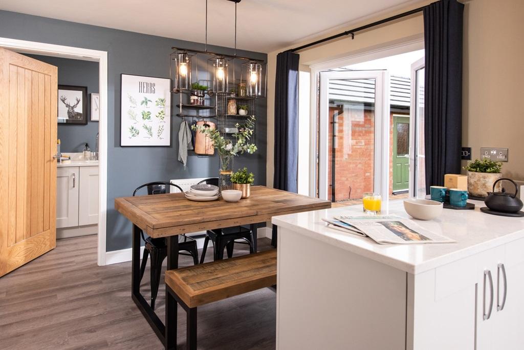 French doors create a light and airy feel