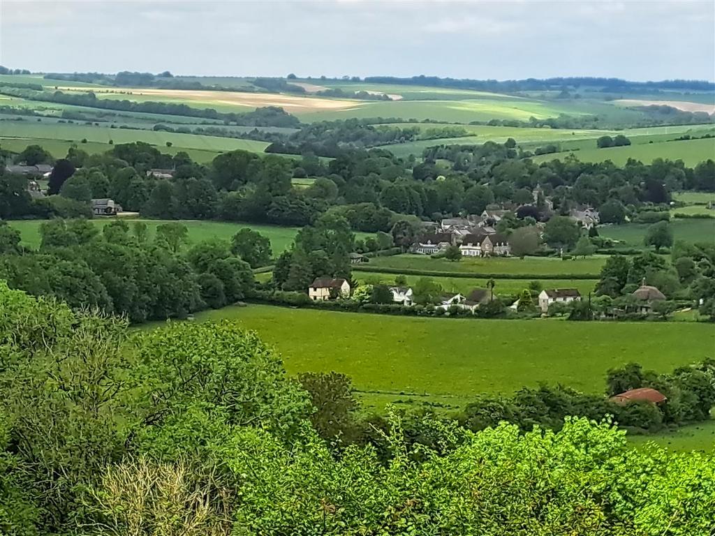 View across valley towards property