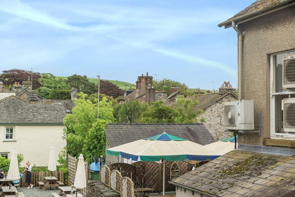 Views over Cartmel Coffee Courtyard towards Hampsf