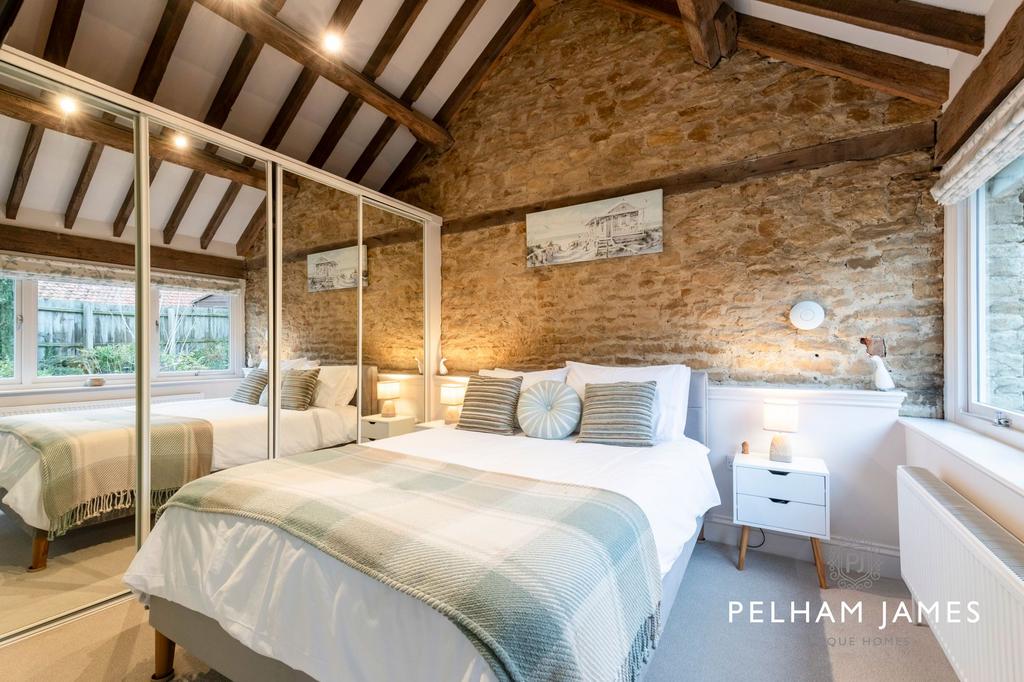 First Bedroom, Annexe, The Long Barn, Whitwell