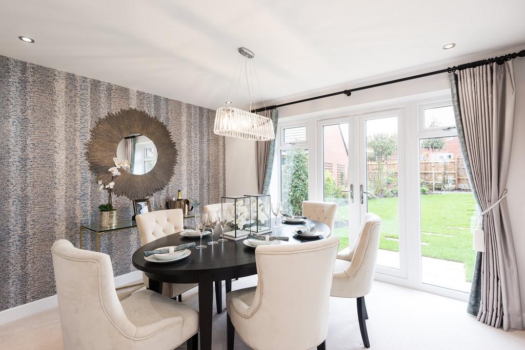 Dining room with French doors