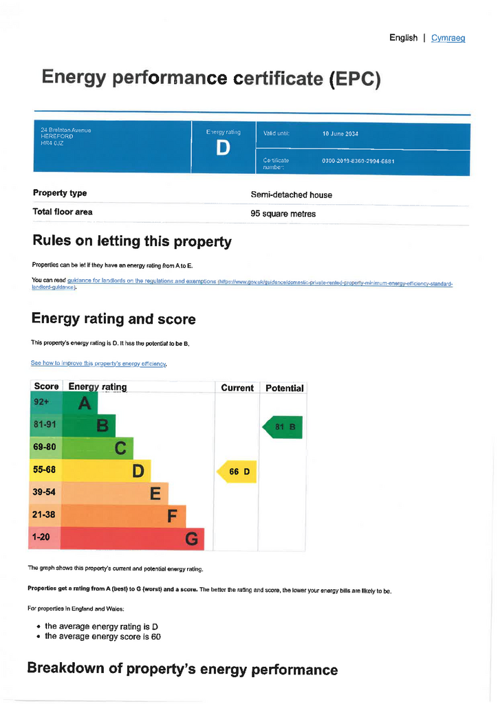 Energu Performance Certificate (EPC) - 12.06.24