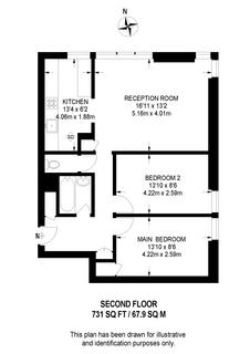 2 bedroom flat for sale, 7 Kelvedon House, Guildford Road, London, SW8 2DN