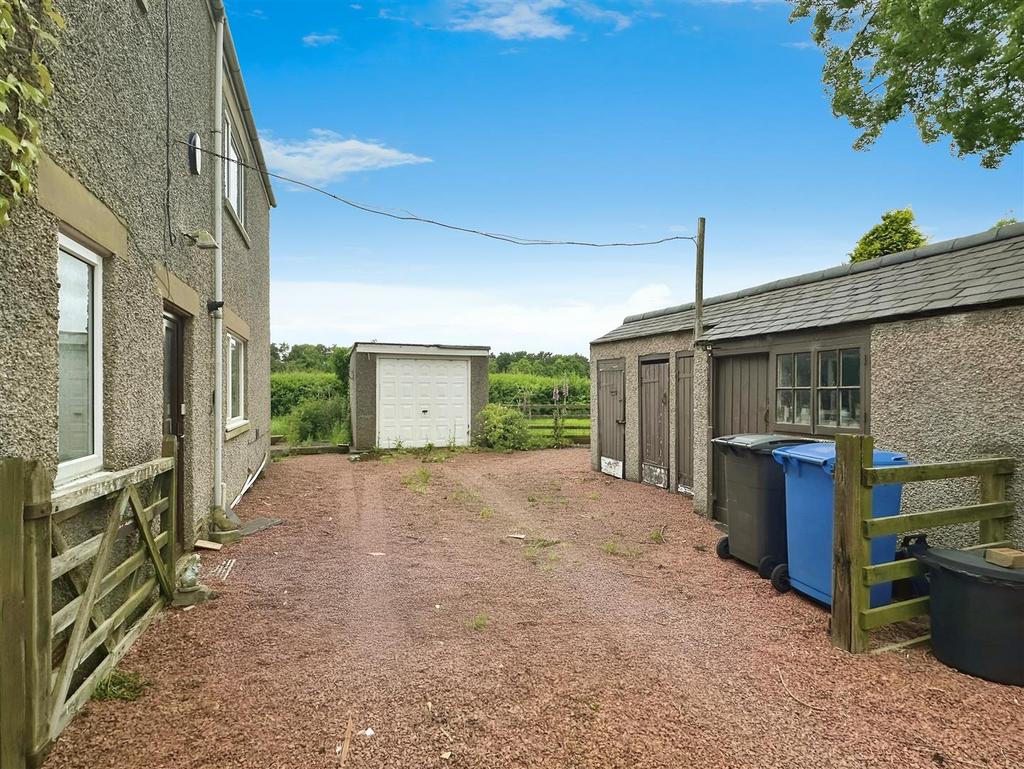 REAR DRIVEWAY, GARAGE &amp; OUTHOUSES