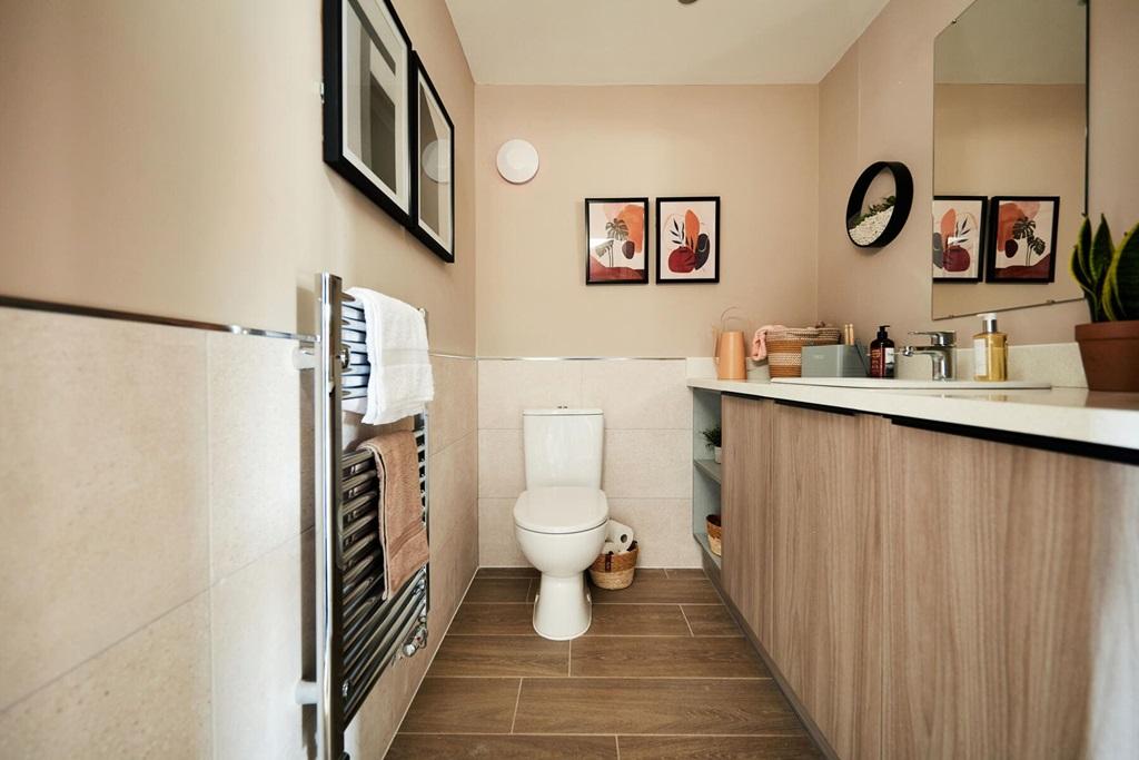 Combined downstairs toilet and utility for laundry