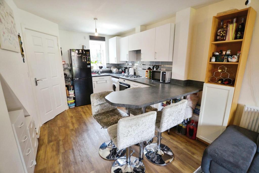 Open plan kitchen/living room