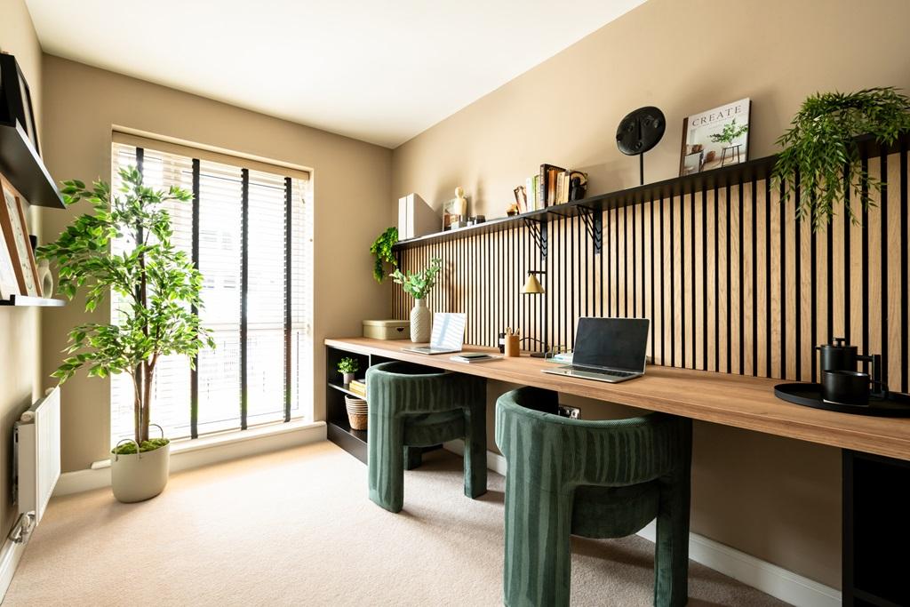 Versatile third bedroom, ideal for workspace or...