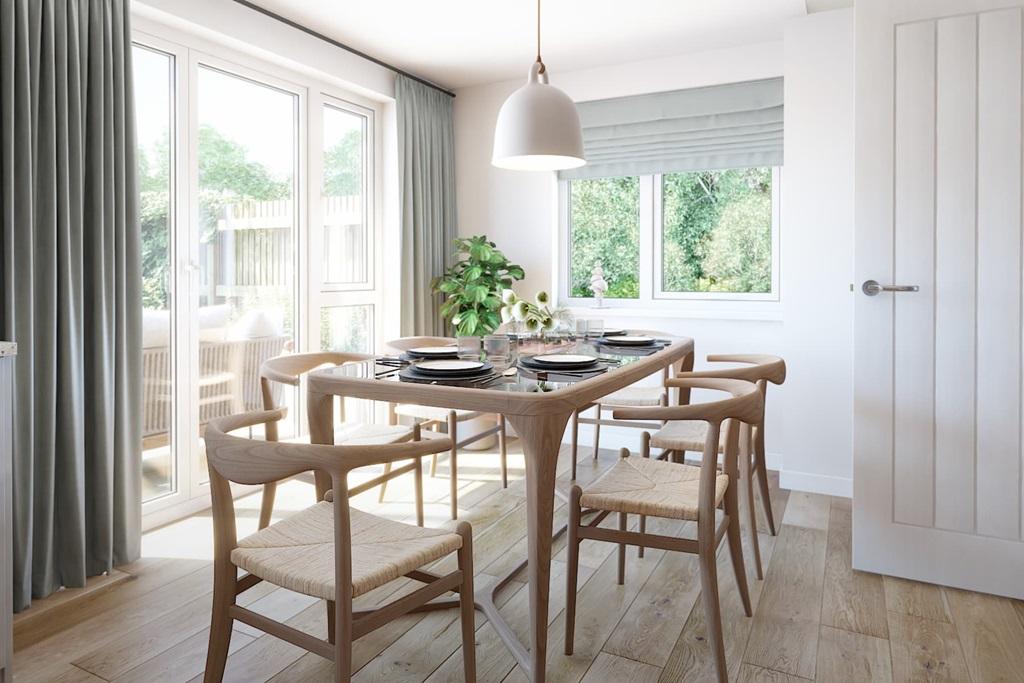 Dine in the kitchen with views of the garden