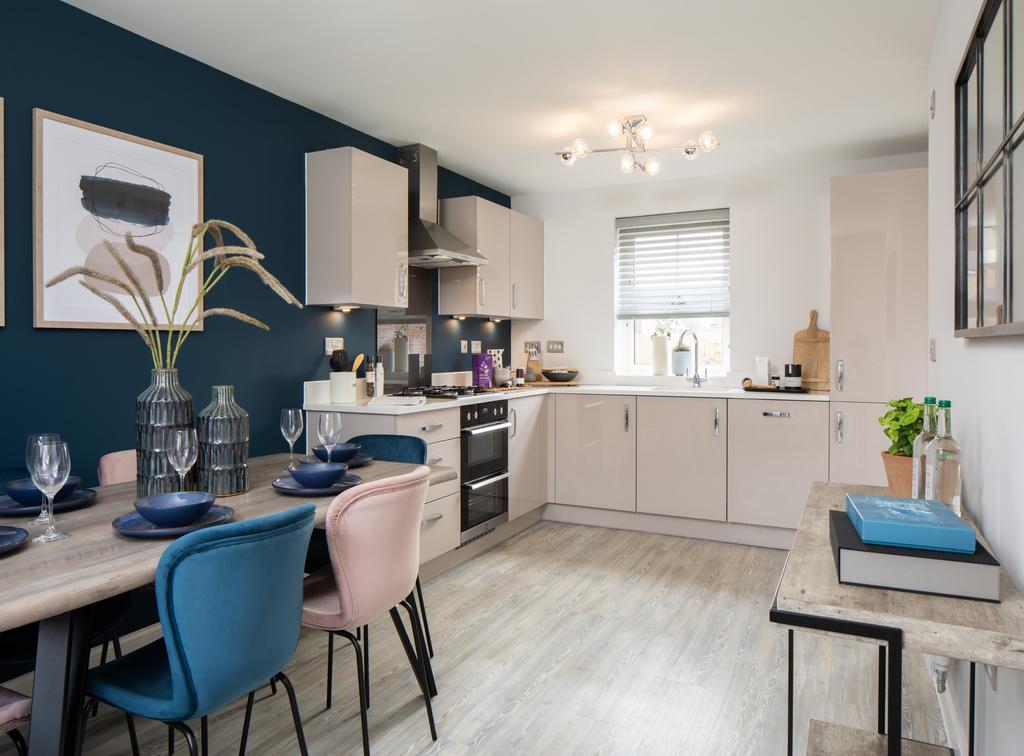 Open plan kitchen in the Hadley.