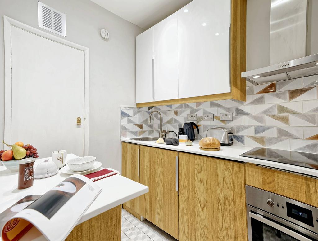 Communal kitchen shared with one other studio