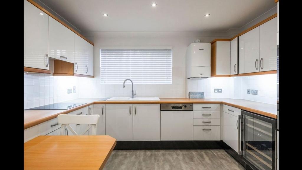 Kitchen lights on