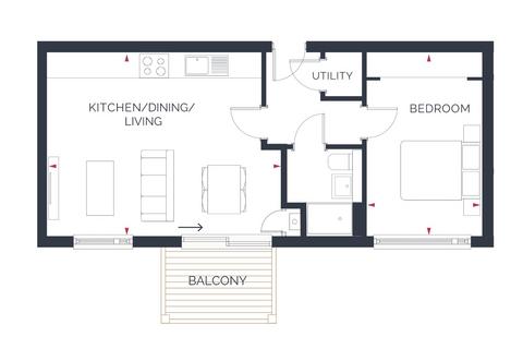 1 bedroom flat for sale, Winsor Avenue, St Leonards Quarter, Topsham Road