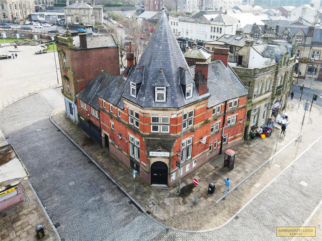 Aerial view of building