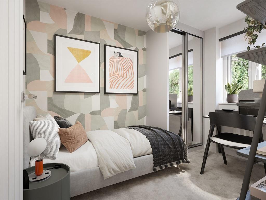 Bedroom 3 is well suited to a child's room or...