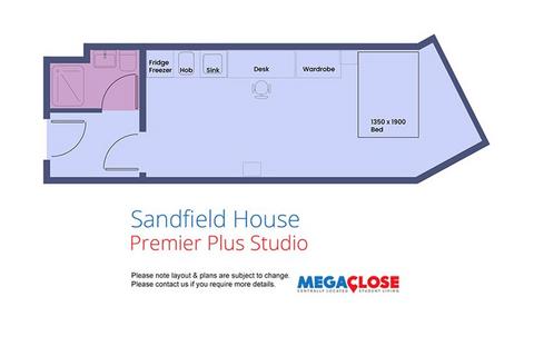 Studio to rent, Flat 412, Sandfield House, 5 Mansfield Road, Nottingham, Nottinghamshire, NG1 3FB, United Kingdom