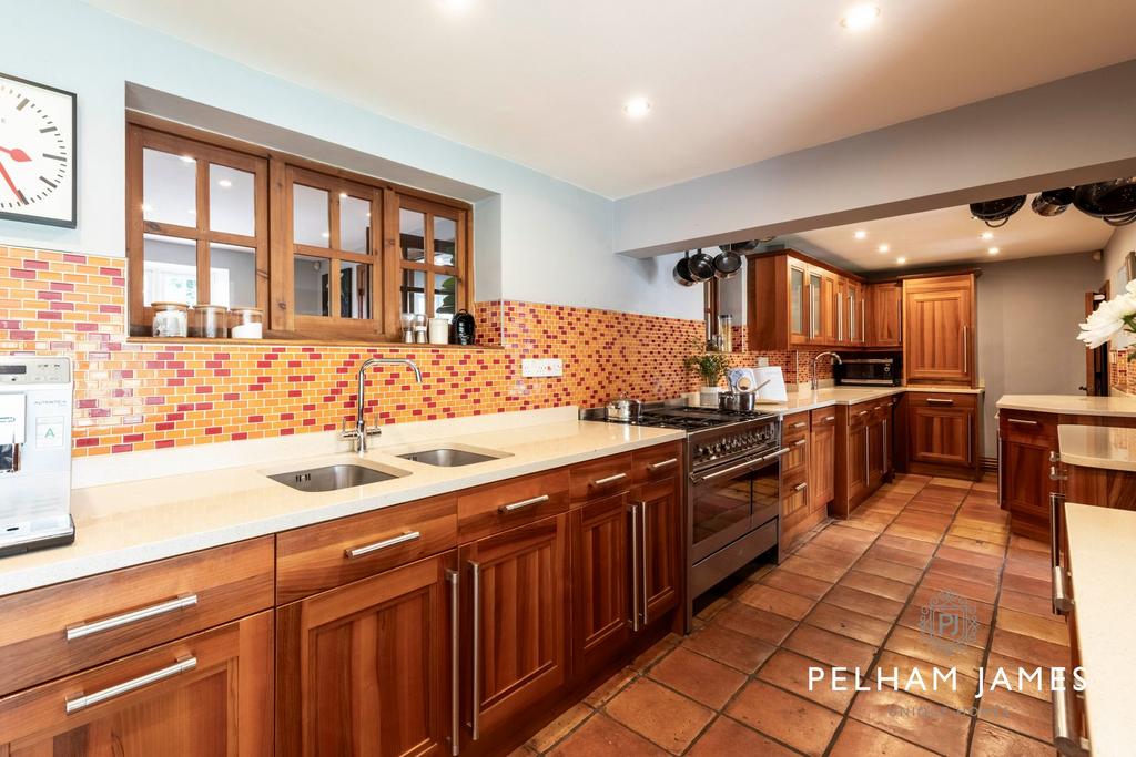 Kitchen, Garden, Riverside Cottage, Stibbington