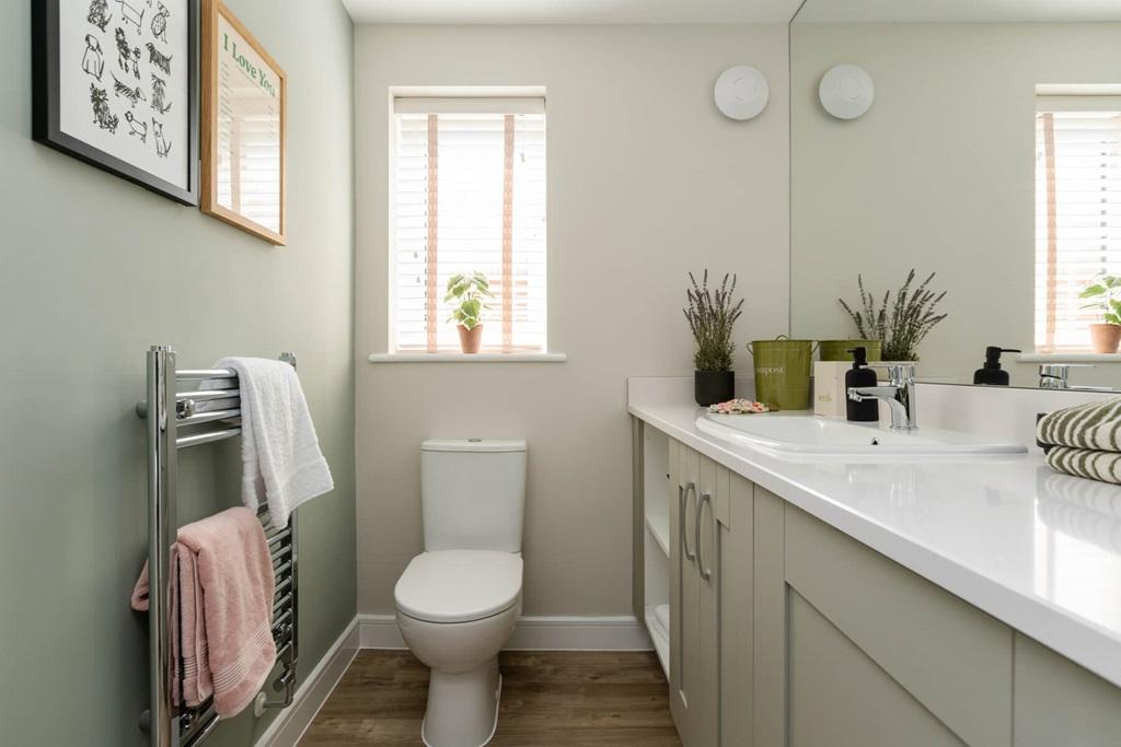 Downstairs toilet with extra storage
