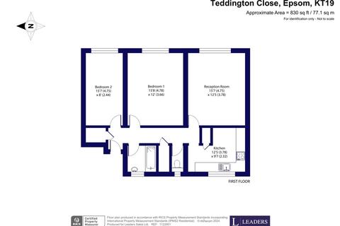 2 bedroom apartment for sale, Teddington Close, Epsom