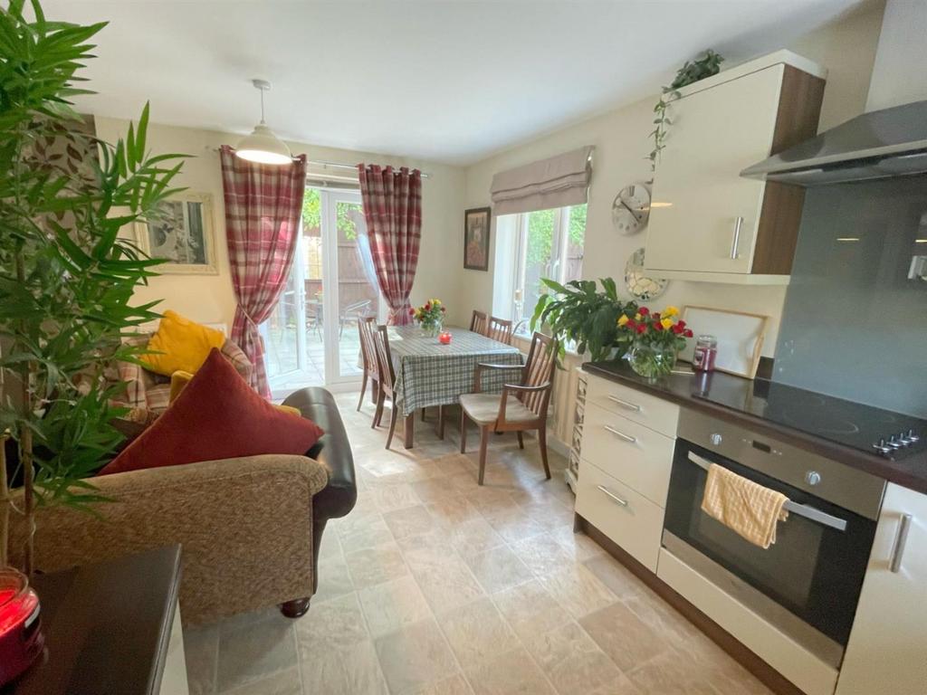 Kitchen with family living area