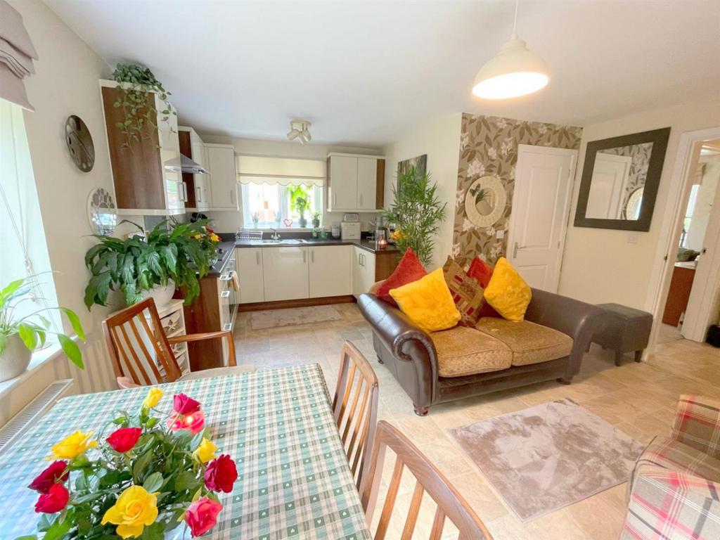 Kitchen with family living area