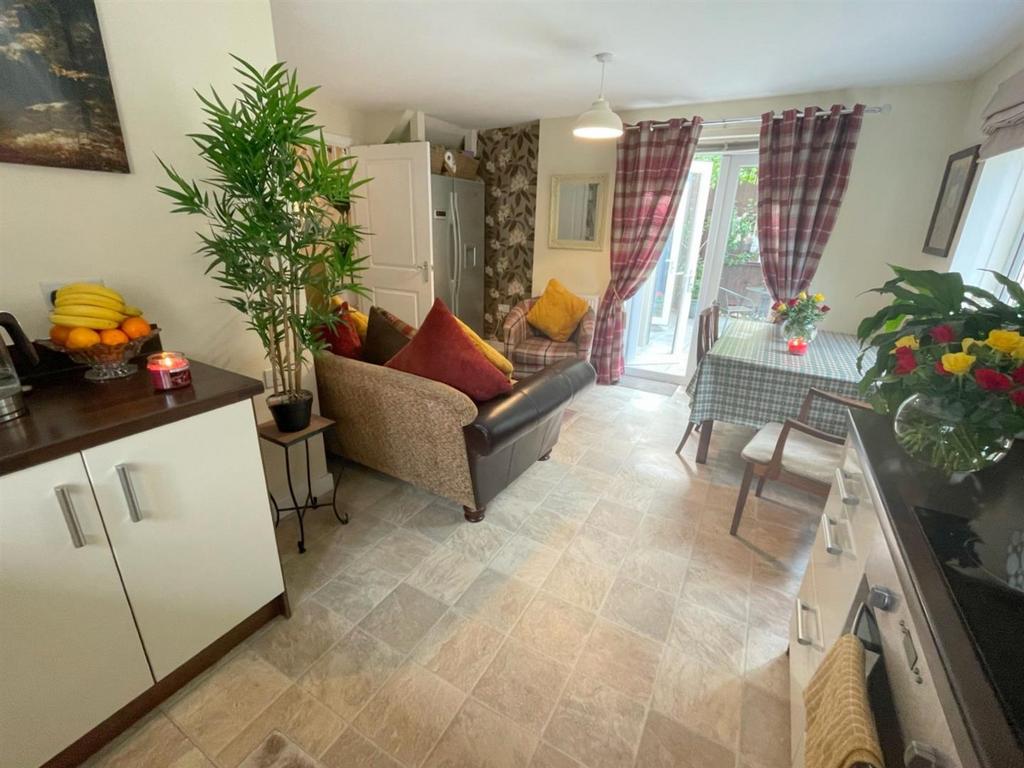 Kitchen with family living area