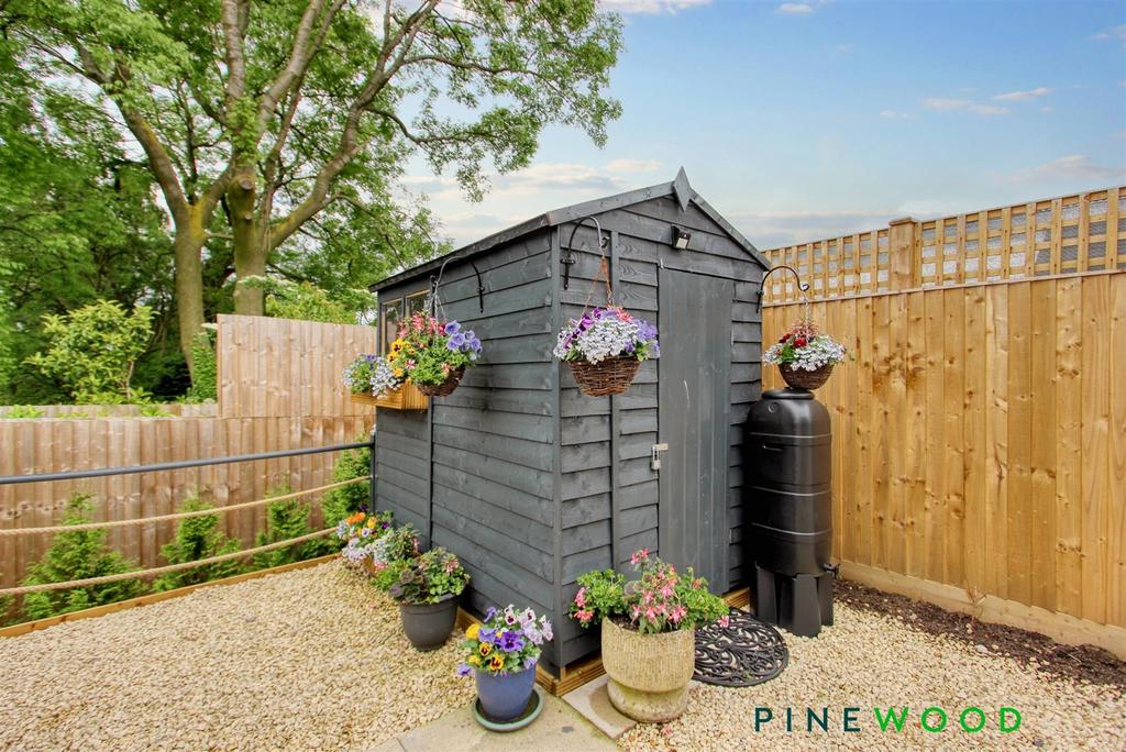 Rear garden    shed