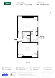 1 bedroom flat for sale, 189 Elm Park Mansions, Park Walk, London, SW10 0AX