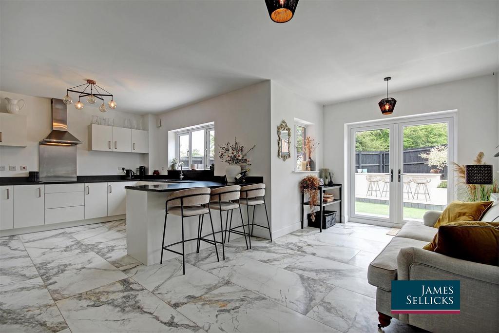 Open plan living dining kitchen