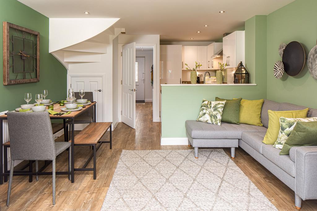 Open plan kitchen/dining room in the Haversham...