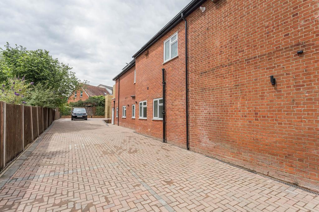 Newly paved driveway parking and turning circle