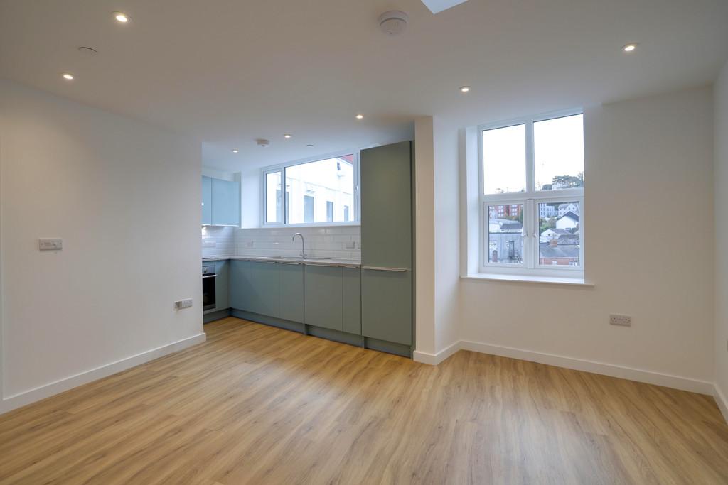 Open plan kitchen and dining area