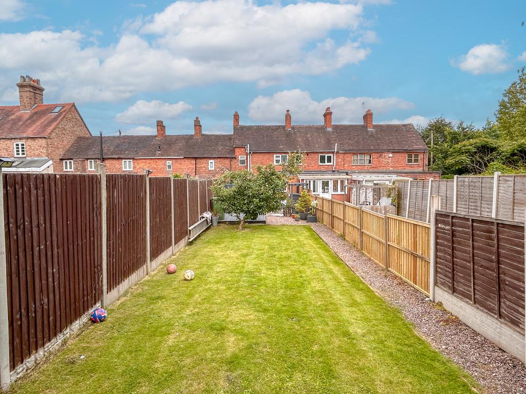 Garden from rear blue sky