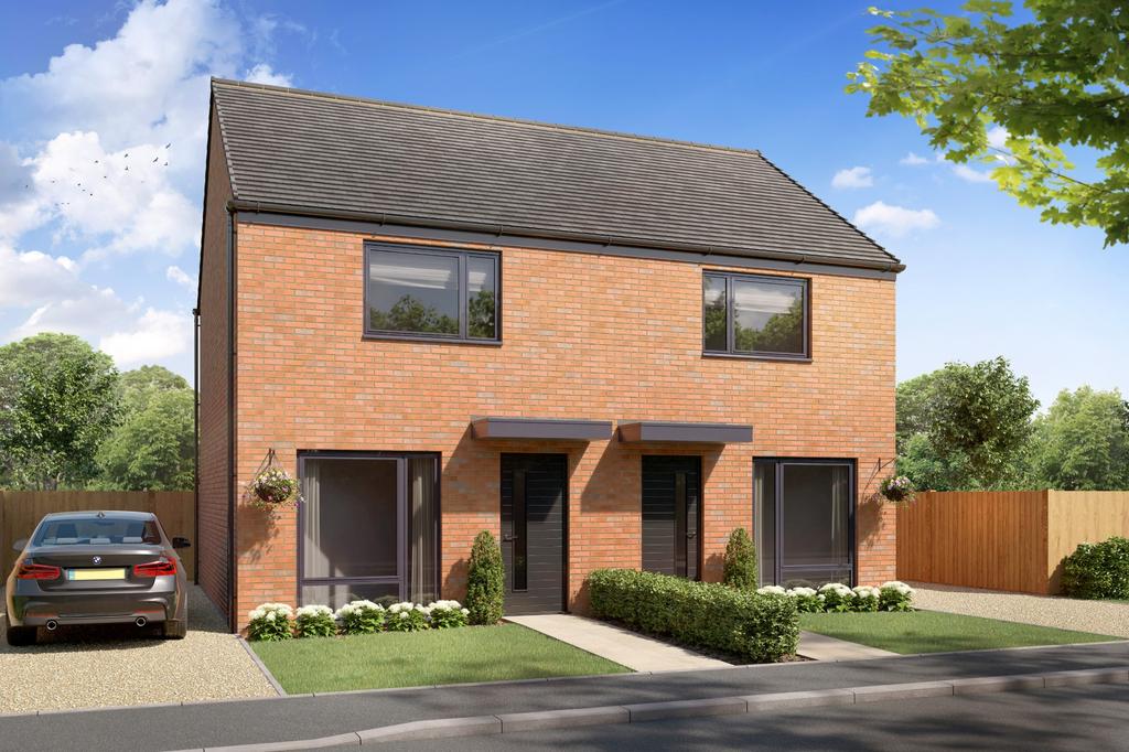 Plot 022, Cork at Castledene... 2 bed semidetached house for sale £