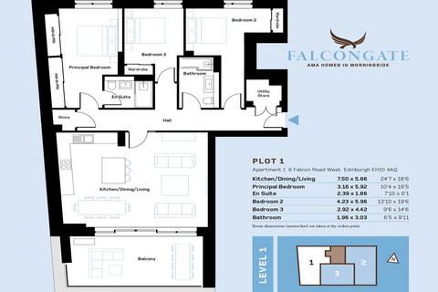 3 bedroom apartment for sale, Falcon Road West, Morningside, Edinburgh
