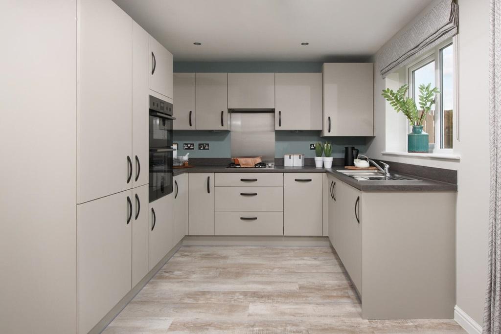 Modern fitted kitchen with ample storage