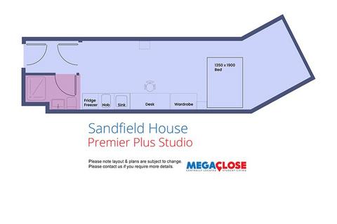 Studio to rent, Flat 413, Sandfield House, 5 Mansfield Road, Nottingham, Nottinghamshire, NG1 3FB, United Kingdom