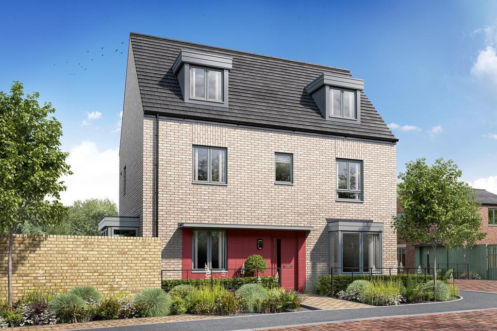 External CGI of the three storey Hertford