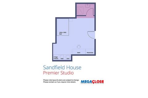 Studio to rent, Flat 502, Sandfield House, 5 Mansfield Road, Nottingham, Nottinghamshire, NG1 3FB, United Kingdom