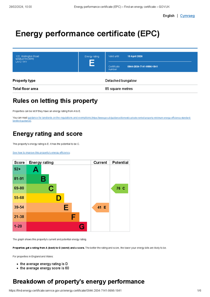 EPC Certificate