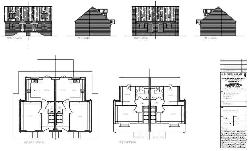 Block Plan with elevations