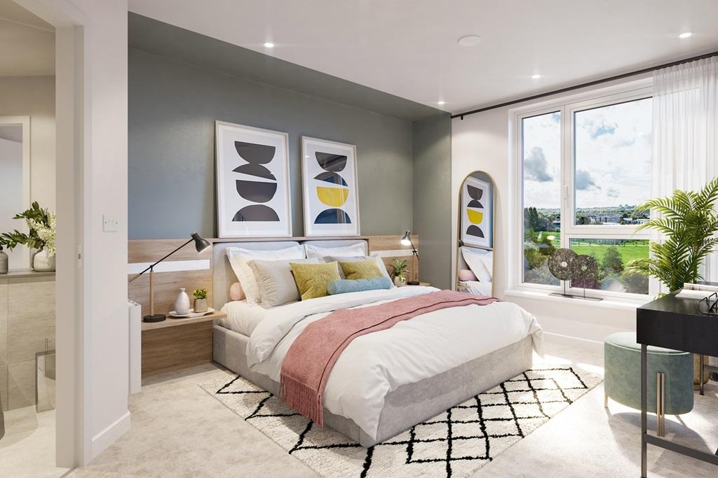 Light filled bedrooms. Views plot specific.