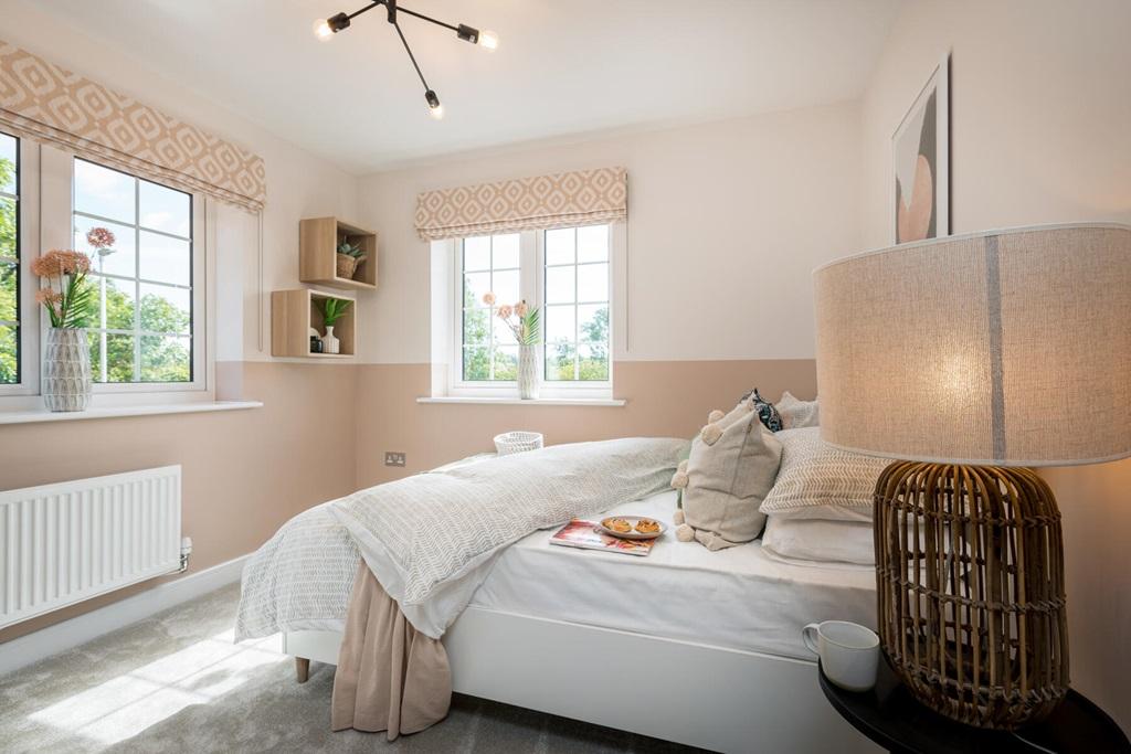 The dual aspect second double bedroom