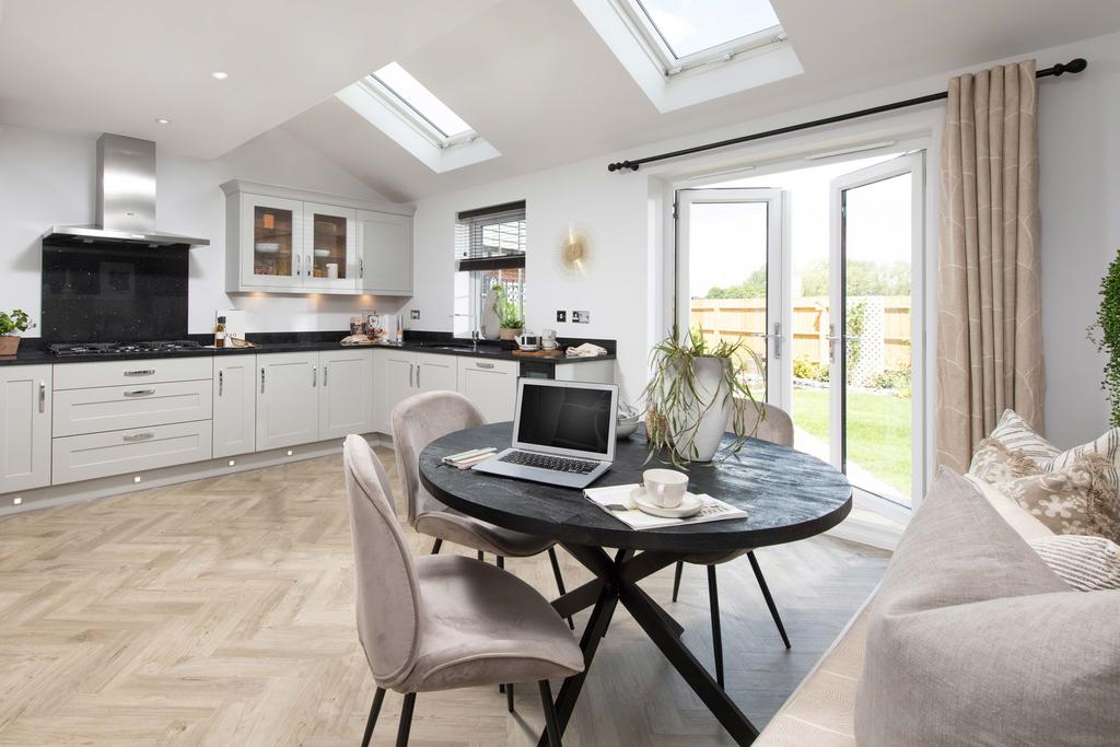 Spacious open plan kitchen diner