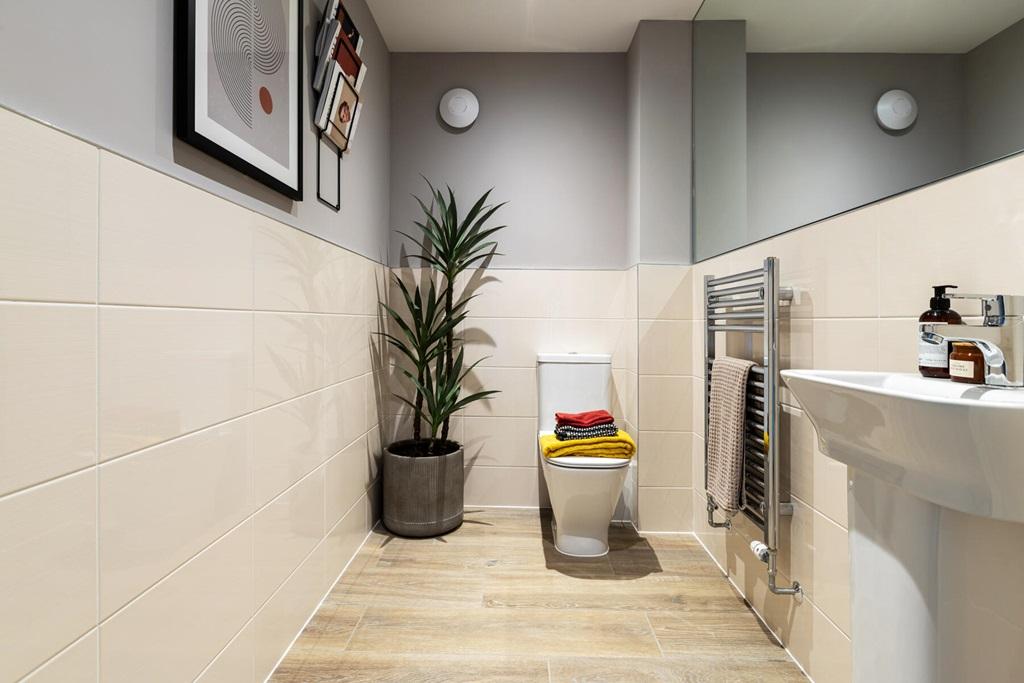 A convenient ground floor cloakroom