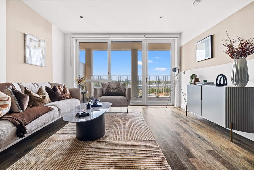 The open plan design of the apartments...