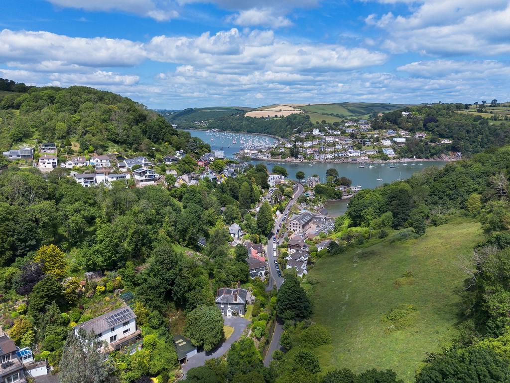 Drone Shot with River 1 Brambles, Weeke Hill,...