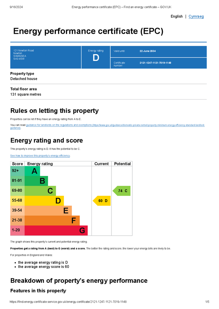 EPC Certificate