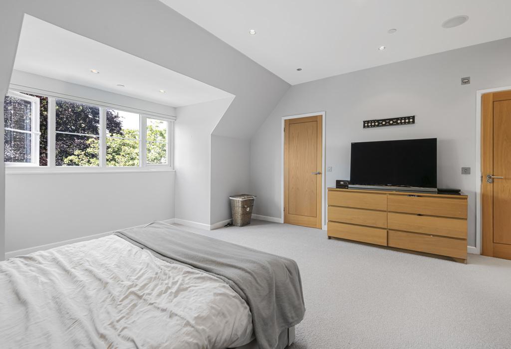 Master bedroom with walk in closet