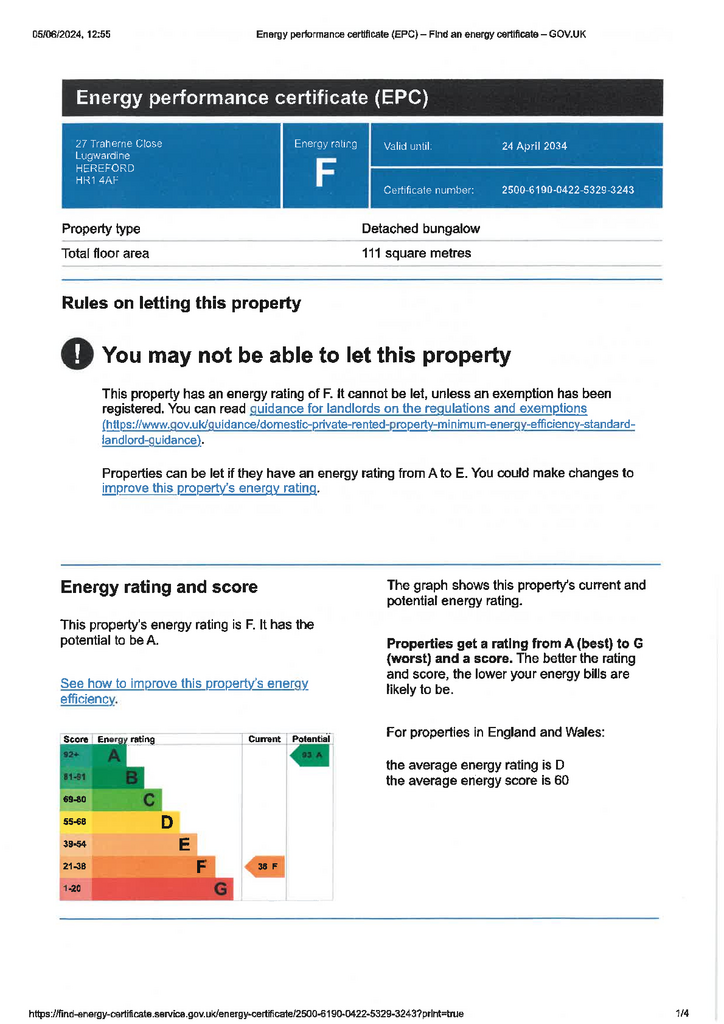 Energy Performance Certificate (EPC)   17.06.24